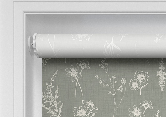 Botanical Sketchbook, Mouse Grey - Twist&Fit Roller Blind - Image 10